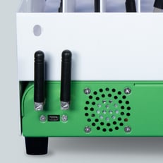 Closeup of the integrated Go-Box antenna
