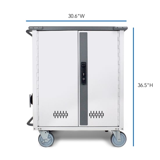 Elevate Max USB-C Charging Cart Dimensions