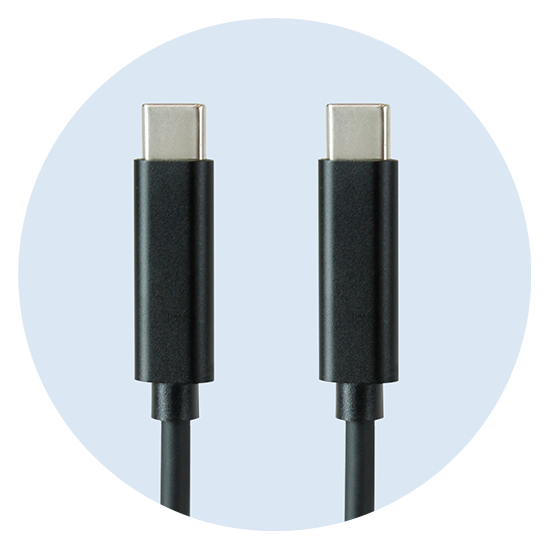 Included USB-C to USB-C Cables