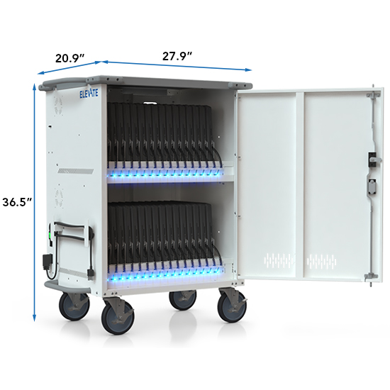 Elevate USB-C Charging Cart Dimensions