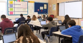 Students in a classroom using computers