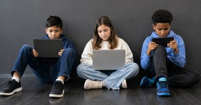 kids using mobile devices
