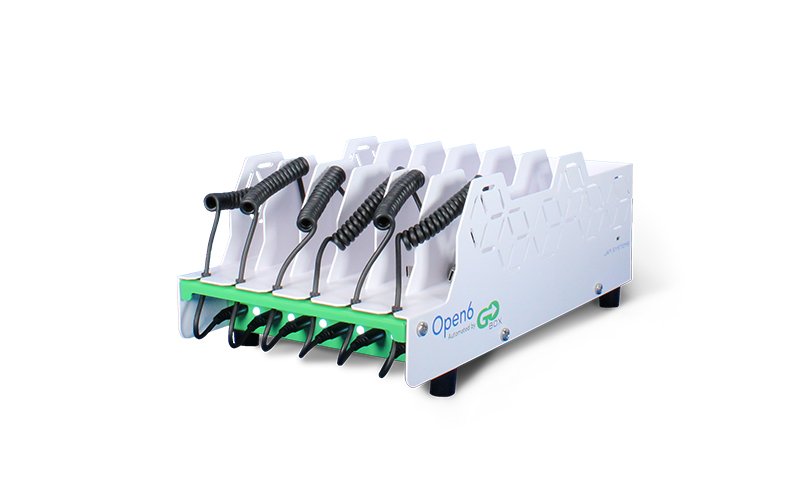 Estación de carga Open6 con automatización de Go-Box