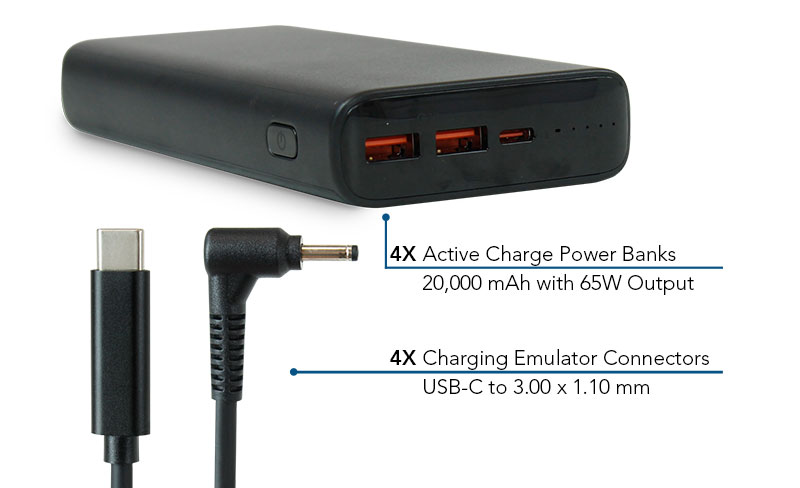 Juegos de cargadores portátiles USB-C Active Charge