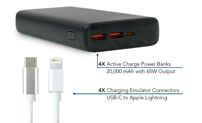Juegos de cargadores portátiles USB-C Active Charge