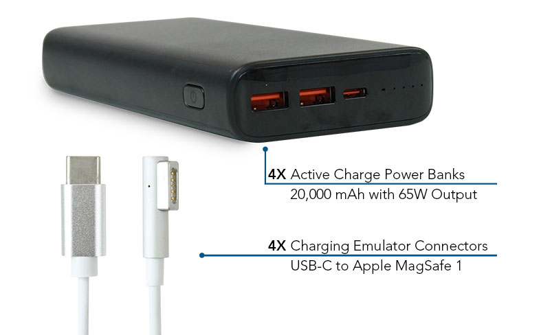 Juegos de cargadores portátiles USB-C Active Charge
